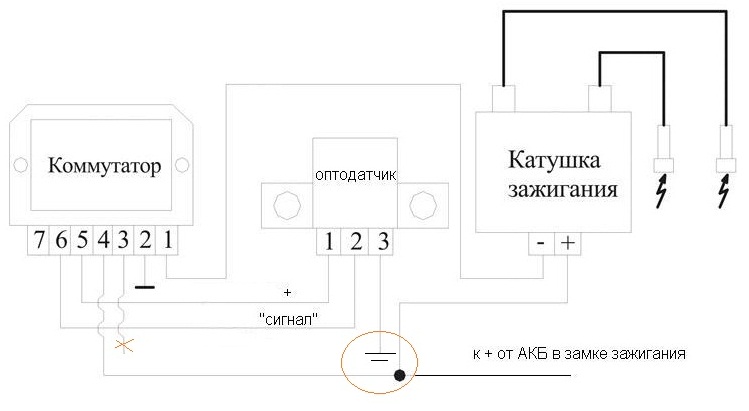 Схема подключения бсз на иж юпитер 5 с датчиком холла