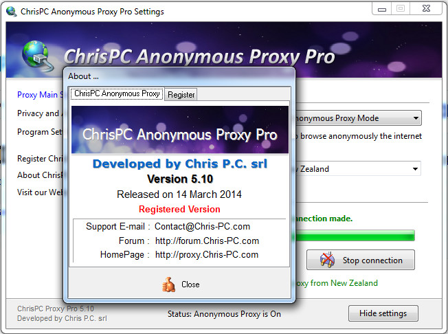 chrispc anonymous proxy registration